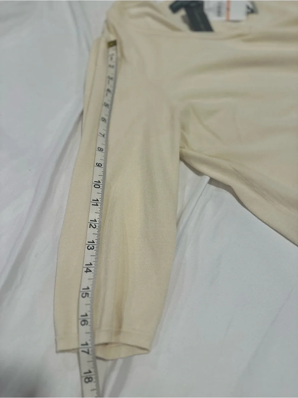 NWT Josephine Chaus Sz2X lightweight Ivory silk blend Vneck 3/4 length sleeve